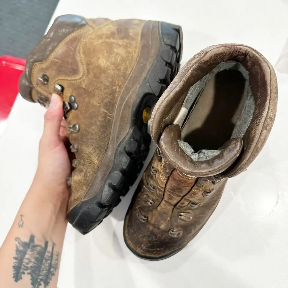 Zamberlan Vioz GTX Leather Hiking Boots Womens 7.5 Men 6.5 EU 40 Gore-Tex Vibram